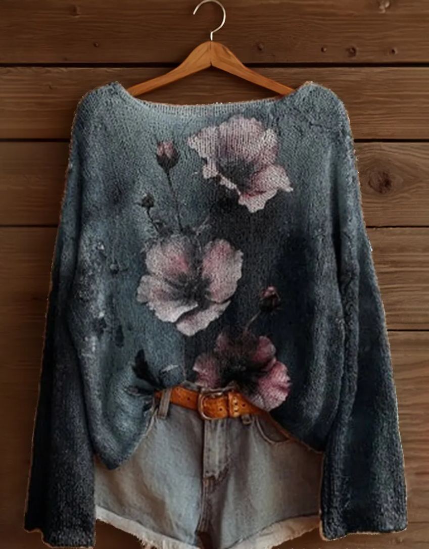 Women's Fashionable prints casual crew neck sweatshirt