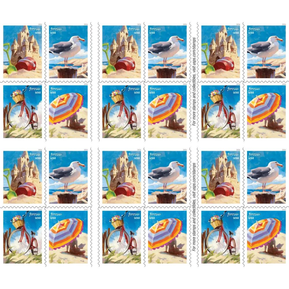 2026 A Day at the Beach Forever First Class Postage Stamps