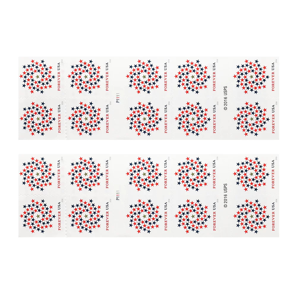 2016 Patriotic Spiral Forever First Class Postage Stamps