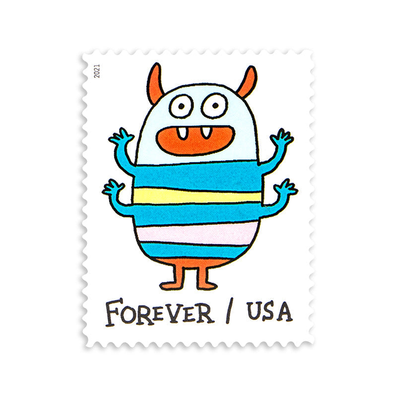 2021 Message Monsters Forever First Class Postage Stamps