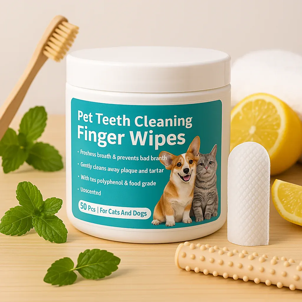 Natural Pet Dental Finger Wipes