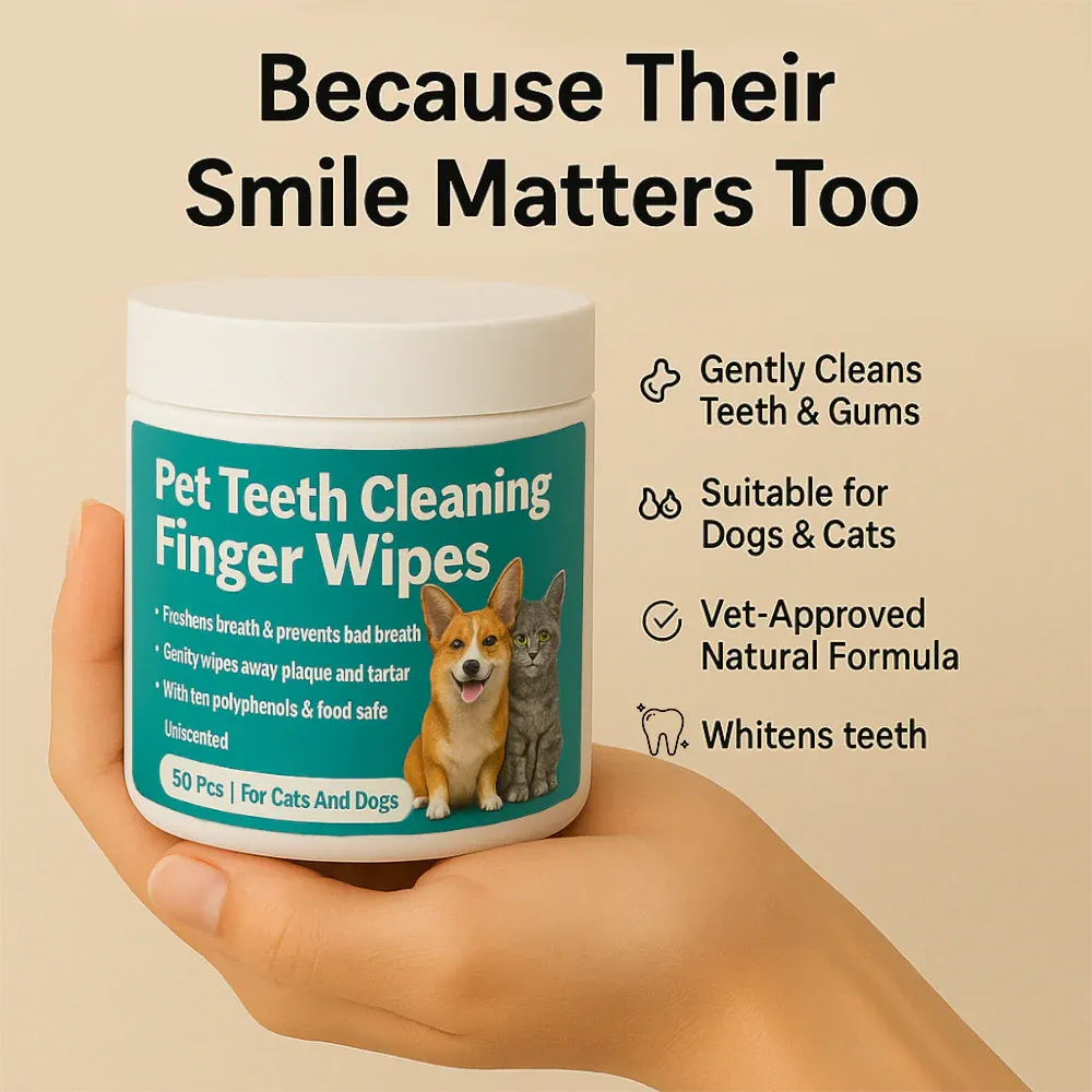 Natural Pet Dental Finger Wipes