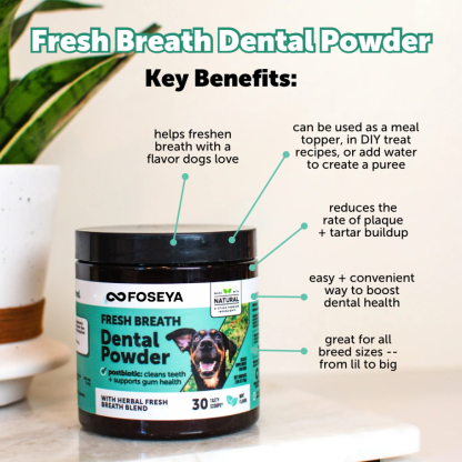 Fresh Breath Dental Powder for Dogs (30 servings)