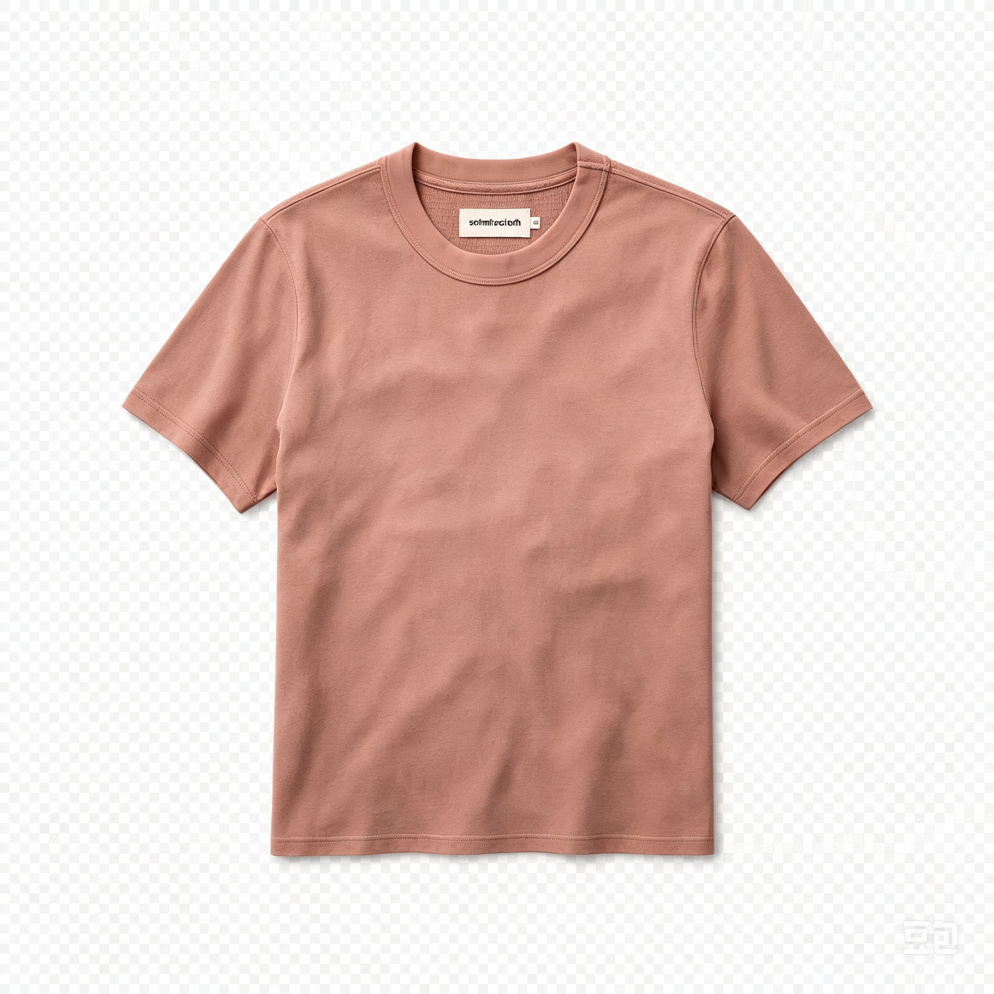 Organic Cotton Short-Sleeve Crew-Neck Shirt with Waffle Weave