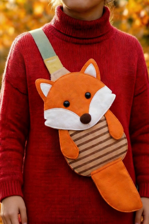 Forest Running Messenger Bag-Striped Fox