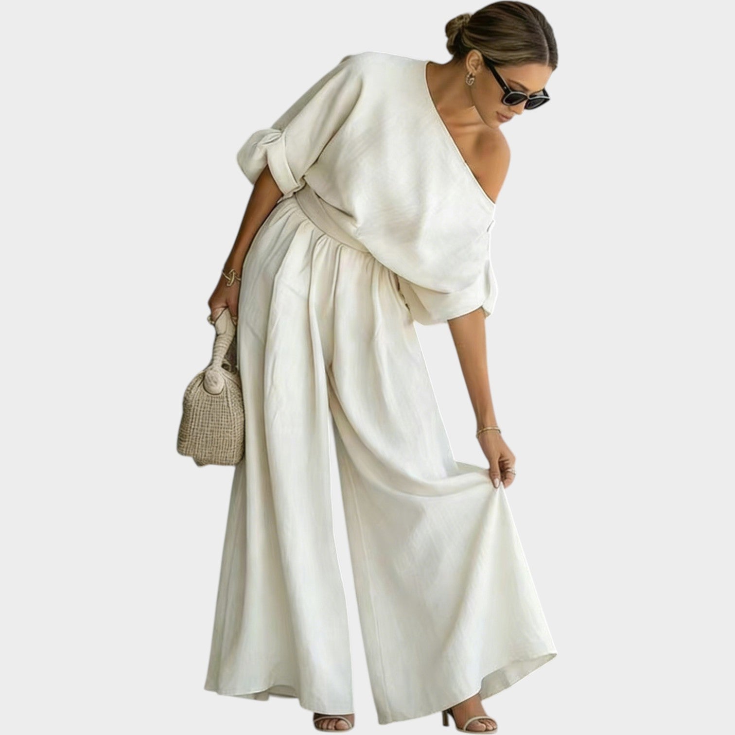 One-Shoulder Two-Piece Set