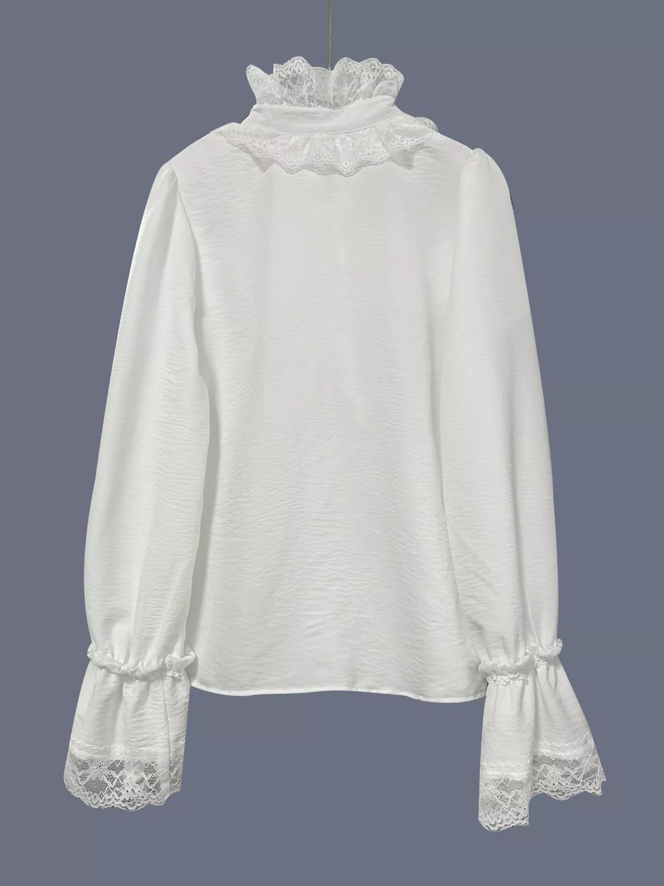 Lace Trim Button Up Shirt