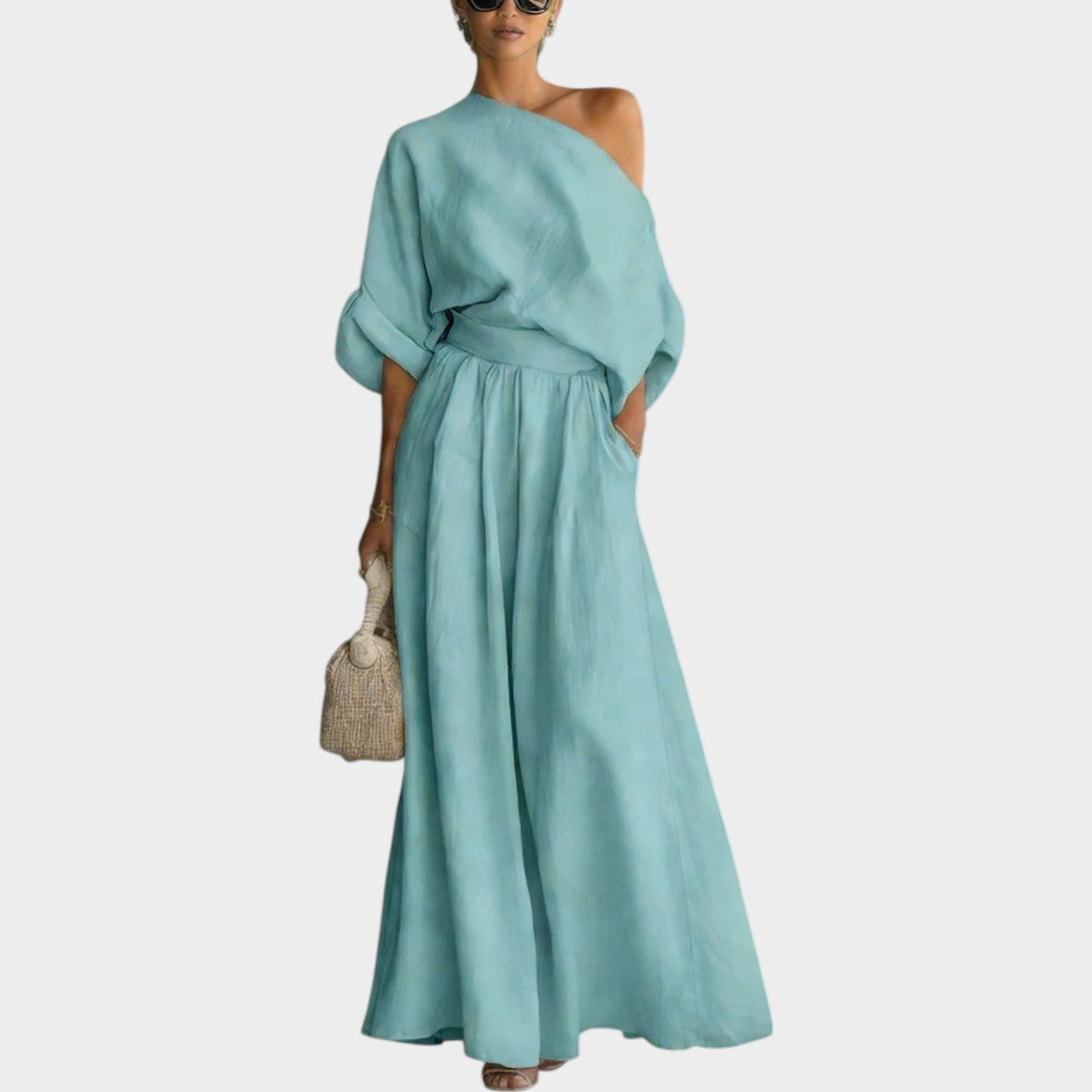 One-Shoulder Two-Piece Set