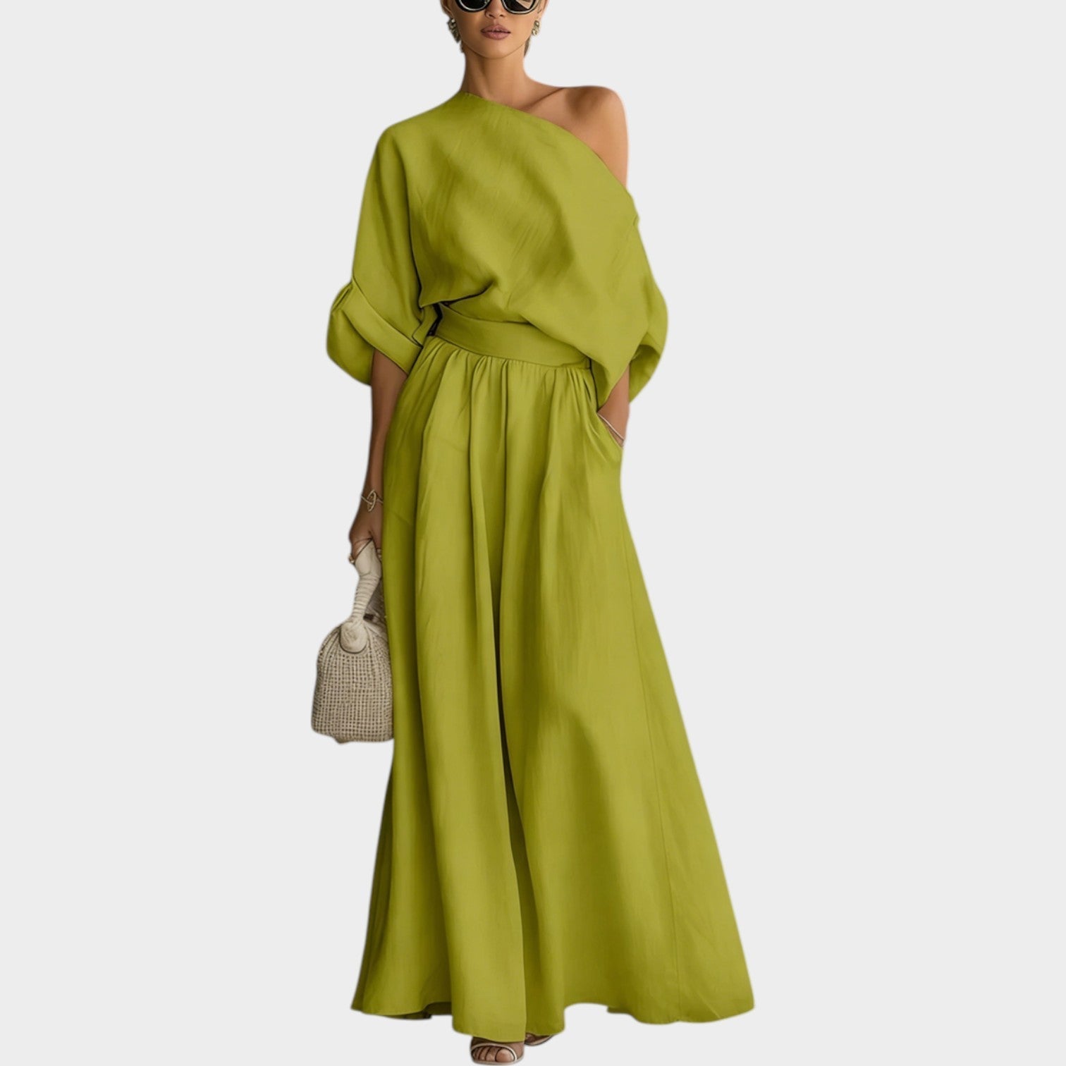 One-Shoulder Two-Piece Set