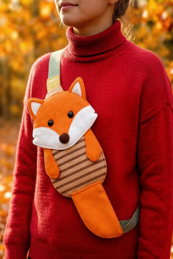 Forest Running Messenger Bag-Striped Fox