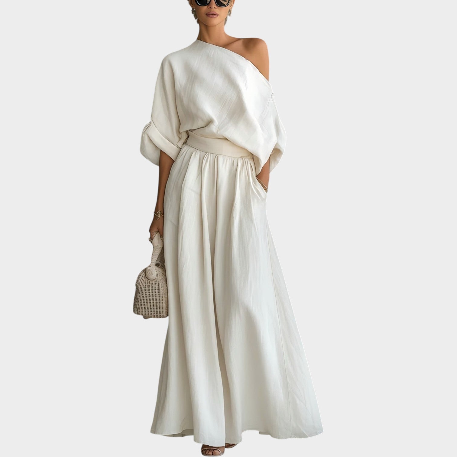 One-Shoulder Two-Piece Set