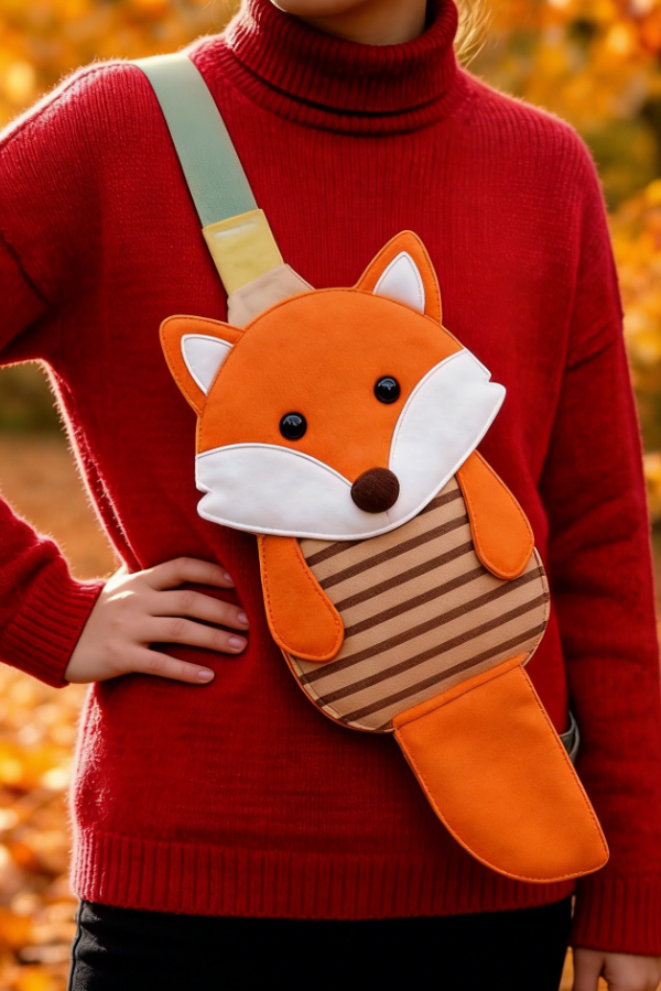 Forest Running Messenger Bag-Striped Fox
