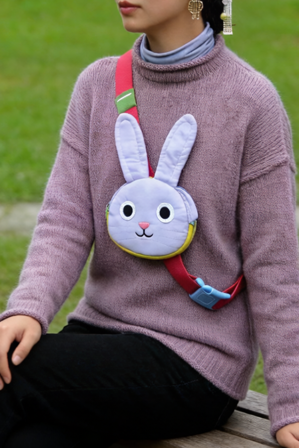 Prairie Running Messenger Bag-White Rabbit