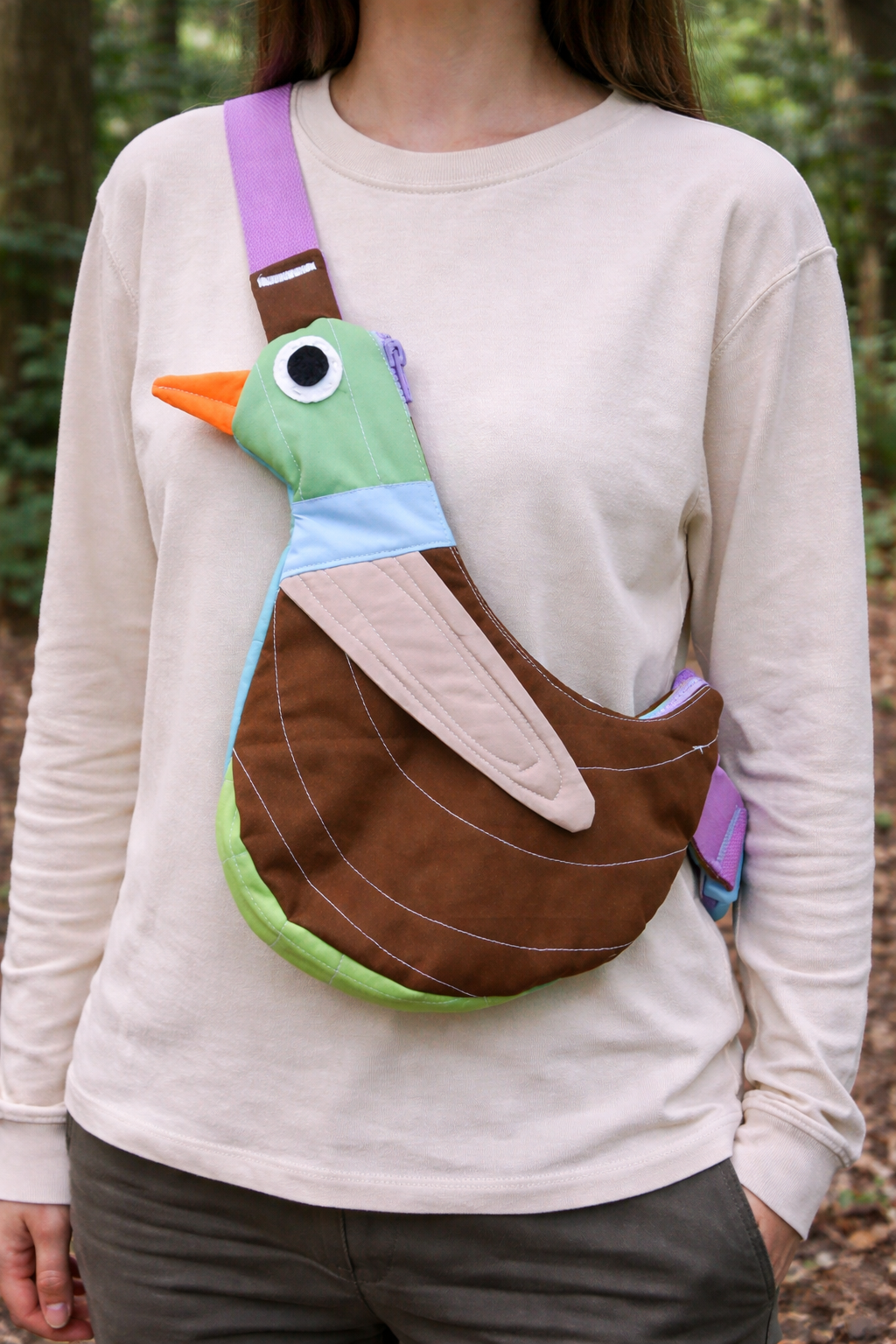 Fly Away Crossbody Bird Bag  - Duck
