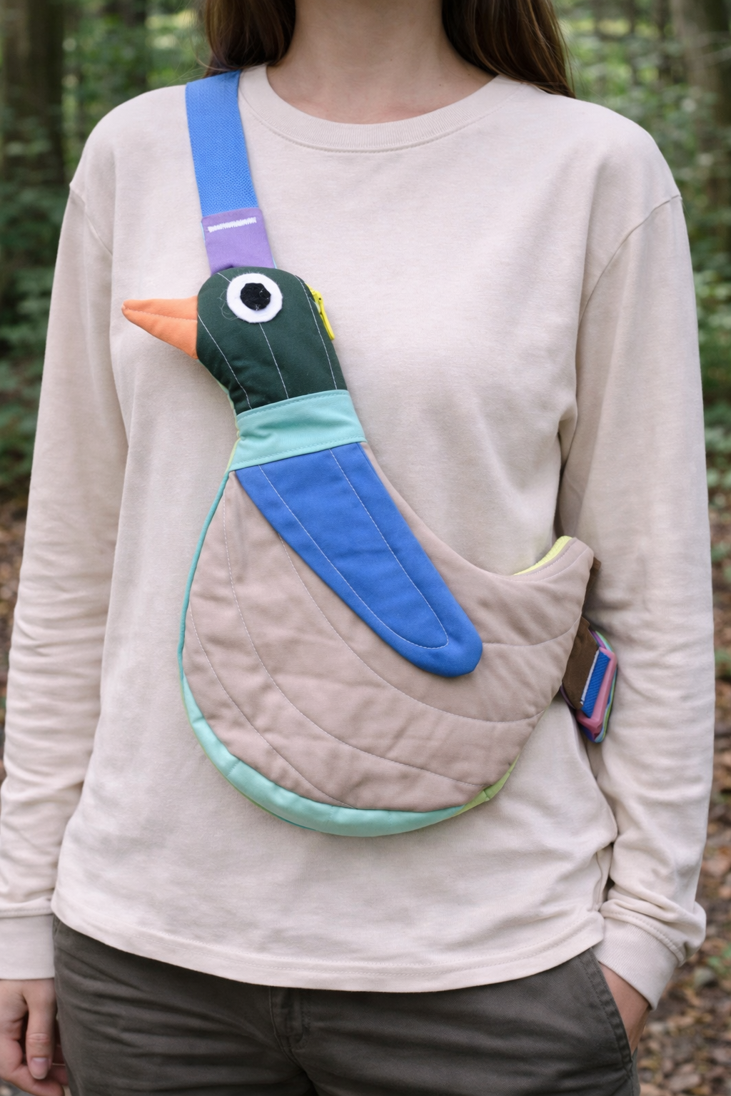 Fly Away Crossbody Bird Bag  - Duck