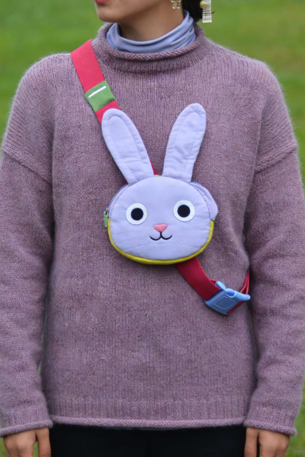 Prairie Running Messenger Bag-White Rabbit