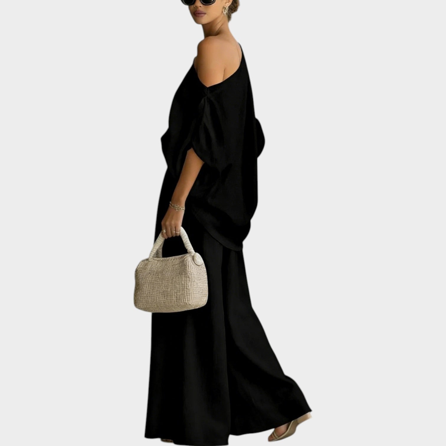 One-Shoulder Two-Piece Set