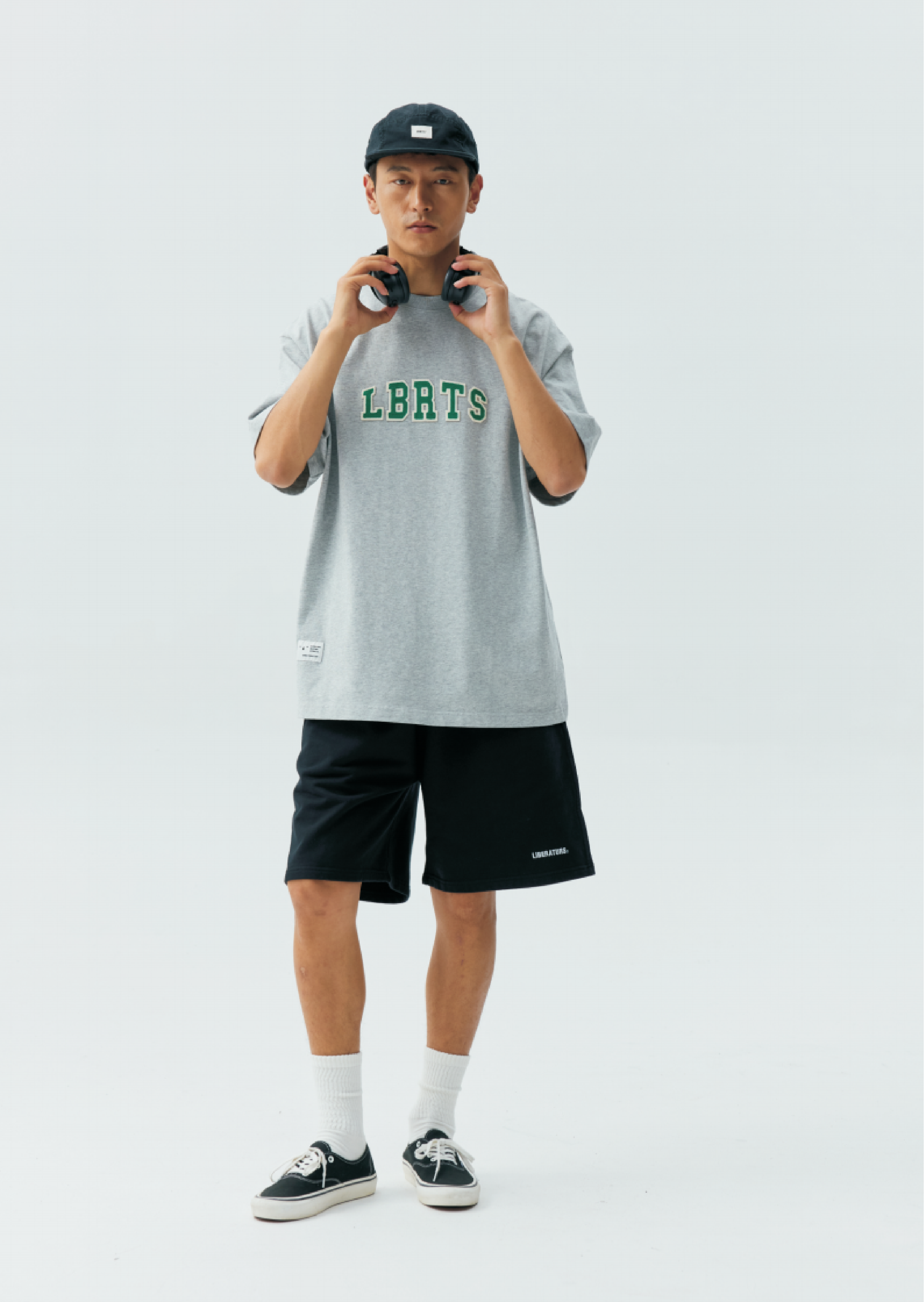 Men's Heavyweight Appliqué Logo T-shirt - Relaxed Fit Cotton
