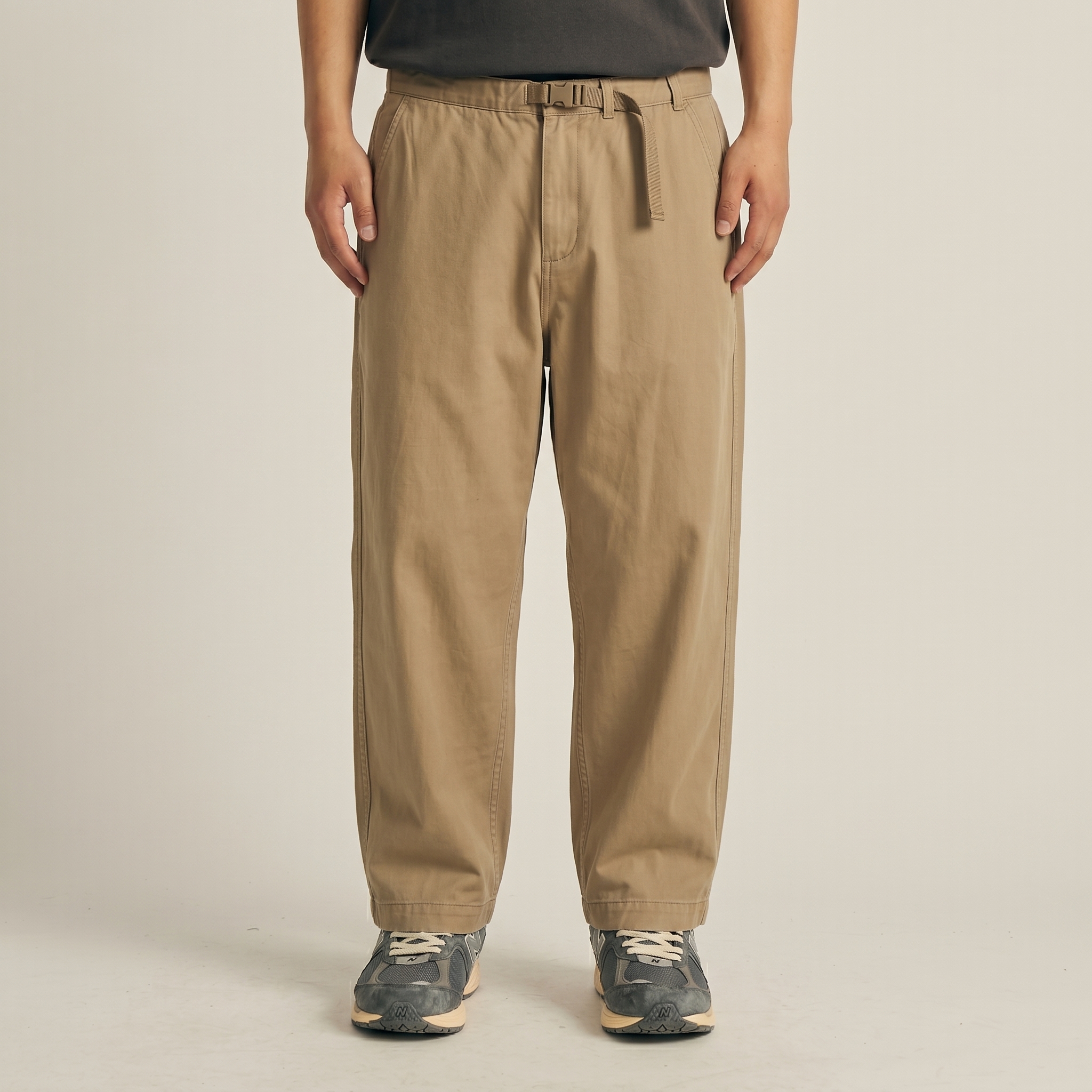 Men's Tapered Fit Casual Pants - Relaxed Twill Utility Trousers