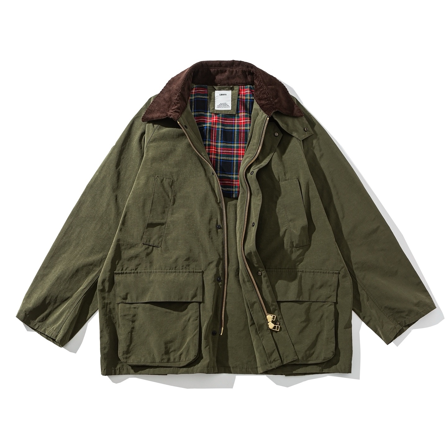 Olive Corduroy-Collar Field Jacket LE0204