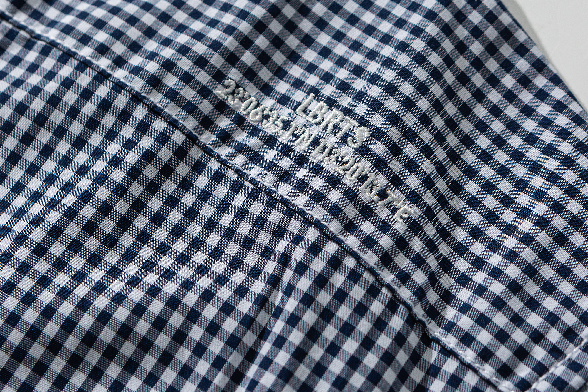 Men's Classic Blue Gingham Check Pen Pocket Short Sleeve Shirt - Relaxed Fit Cotton