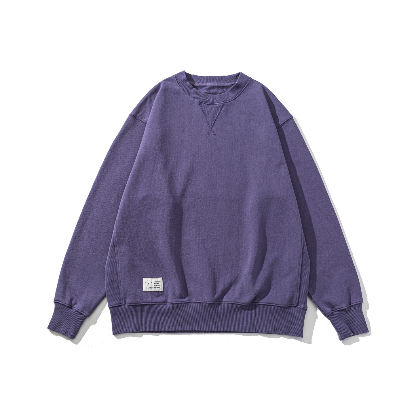 Men's Heavyweight Crewneck Sweatshirt - Embroidered Logo Pullover French Terry-Liberaturs