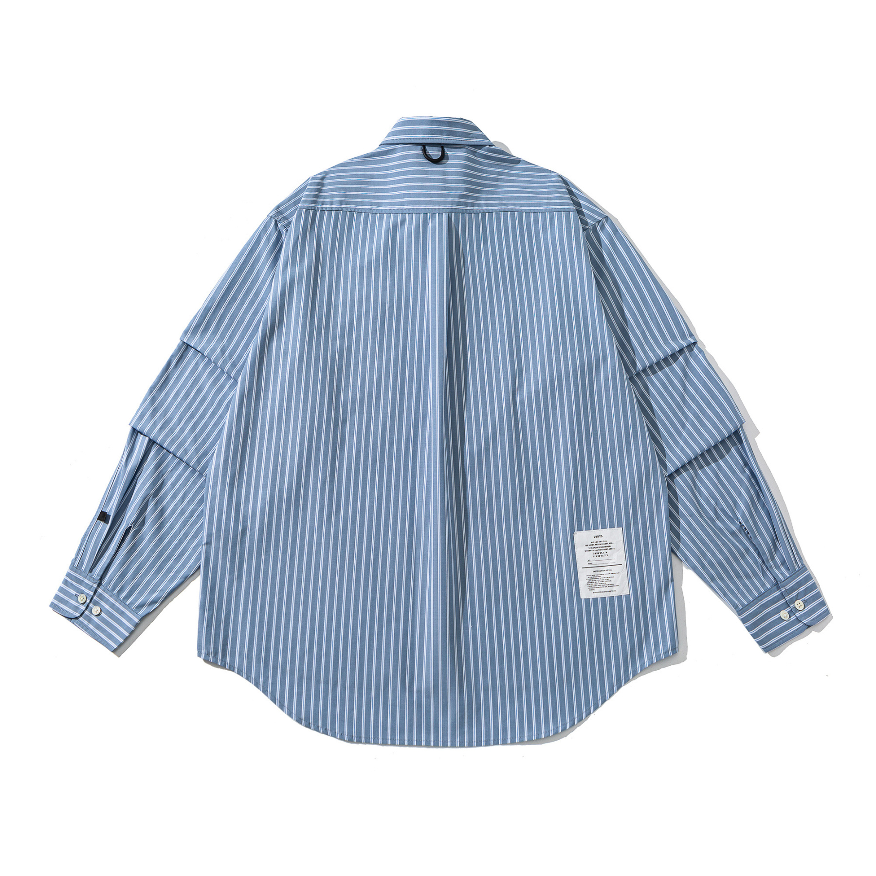 Men's Classic Pocket Shirt - Retro Military Oversized Stripe Shirt
