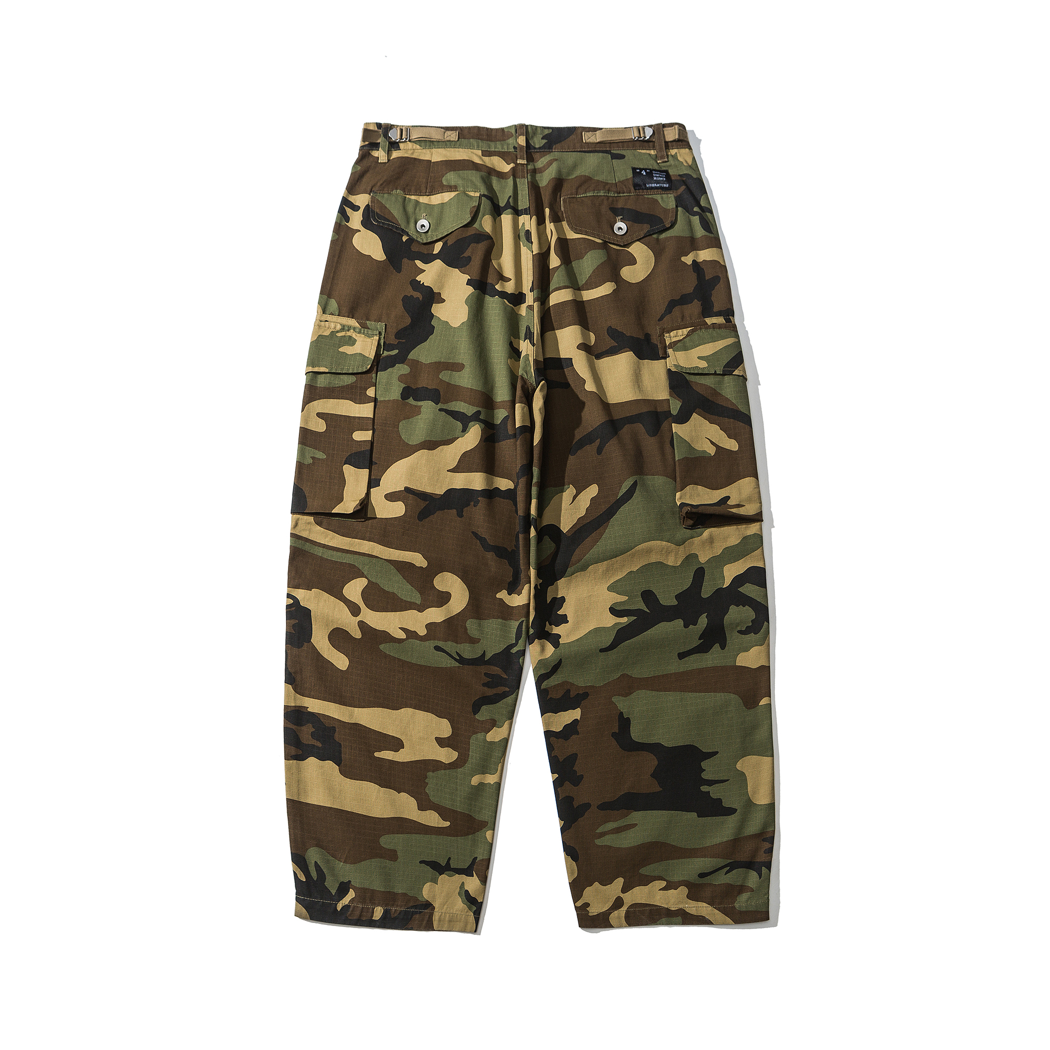 Men's Camo Cargo Pants - Military Utility Workwear Trousers -Liberaturs