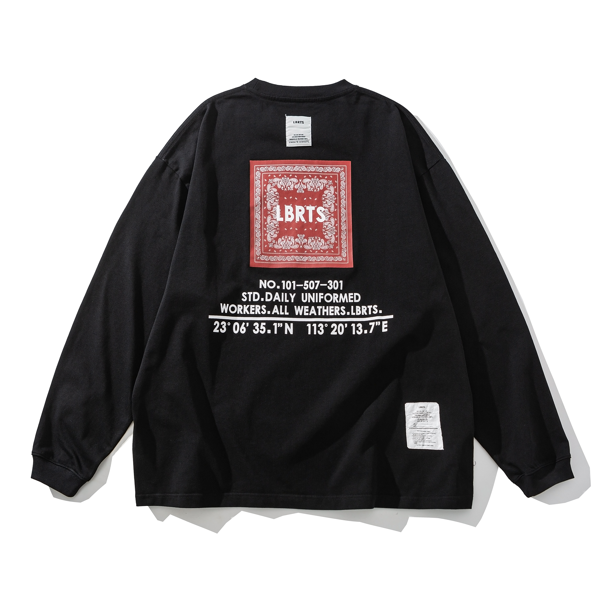 Paisley Print Heavyweight Long Sleeve Tee