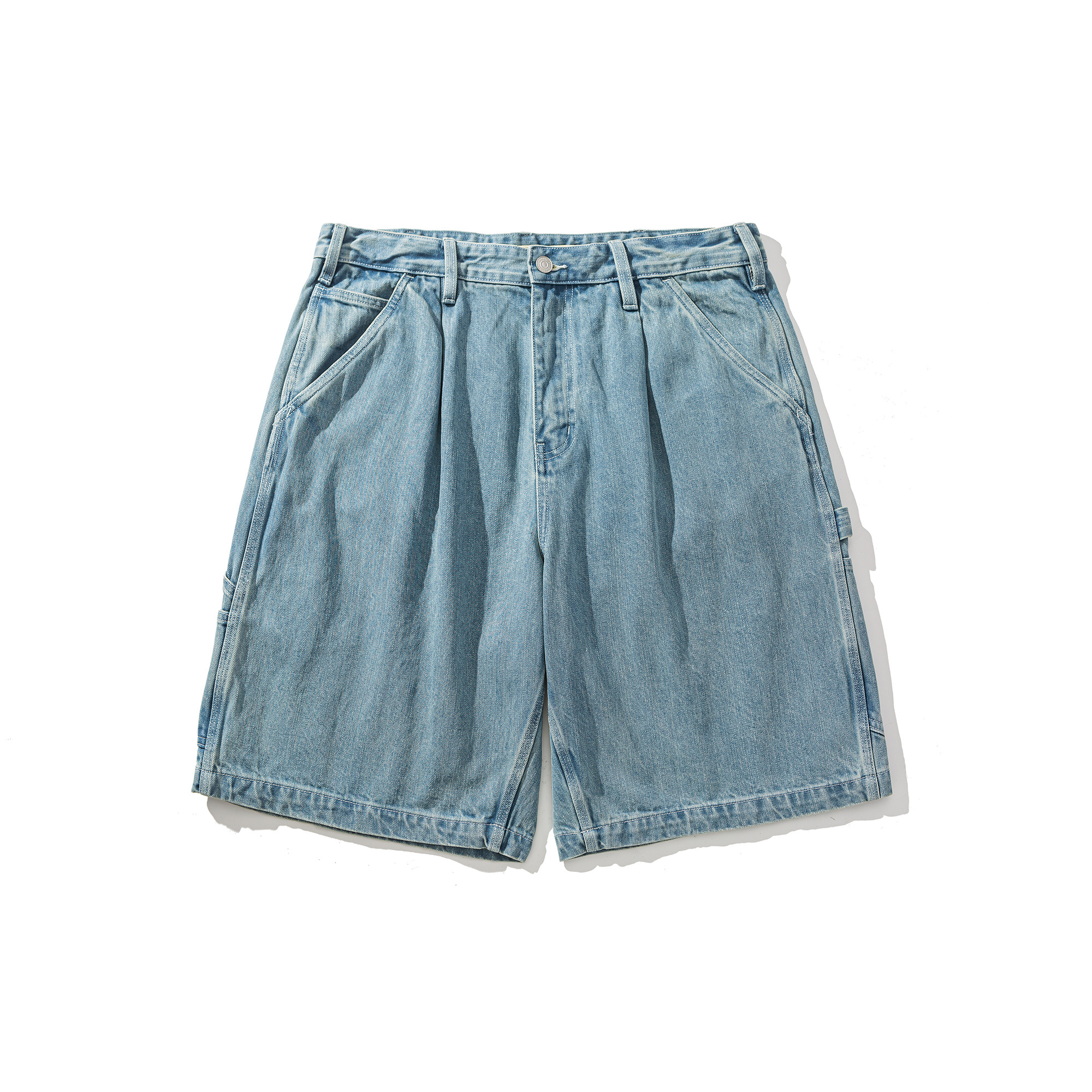 [Copy]Men's Cargo Denim Shorts - Relaxed Fit Utility Shorts