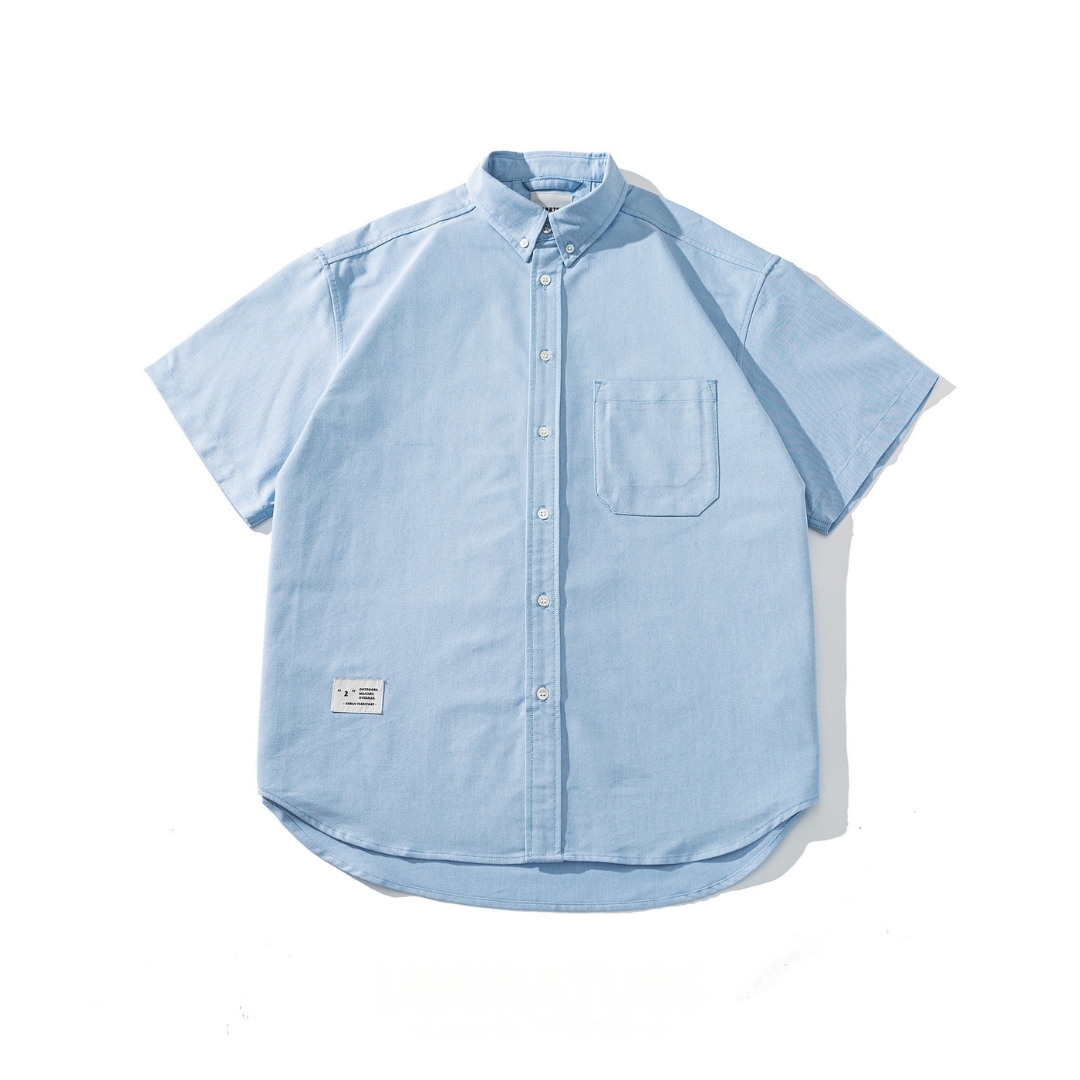 Men's Classic Oxford Button-Down Short Sleeve Shirt - Relaxed Fit 