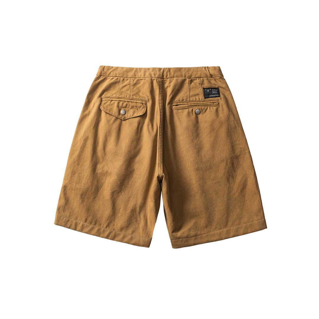 Men's Classic Chino Casual Shorts - Relaxed Fit Twill