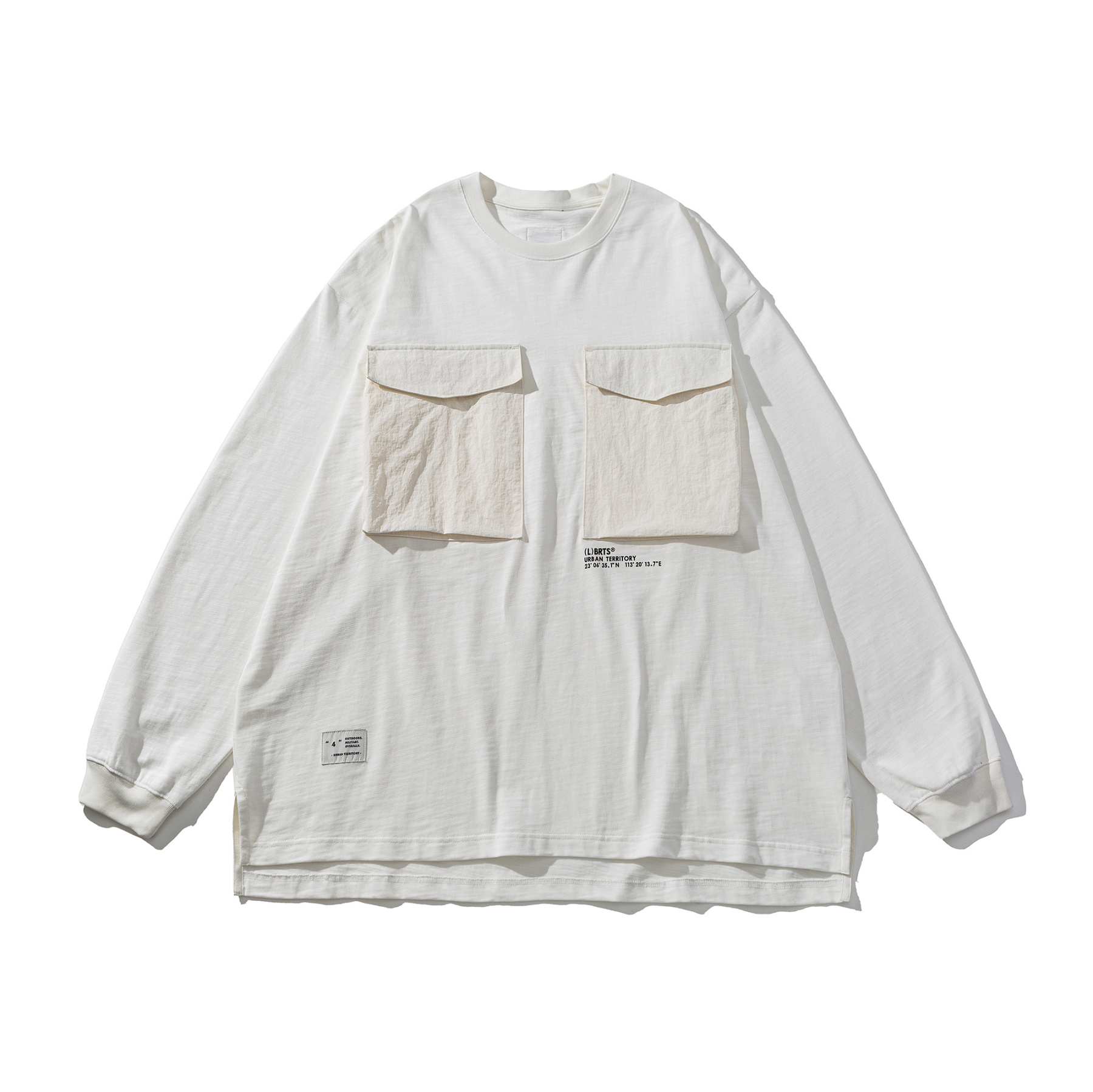 Men's Utility Long Sleeve T-Shirt with Multiple Pockets - Tactical Field Tee-Liberaturs