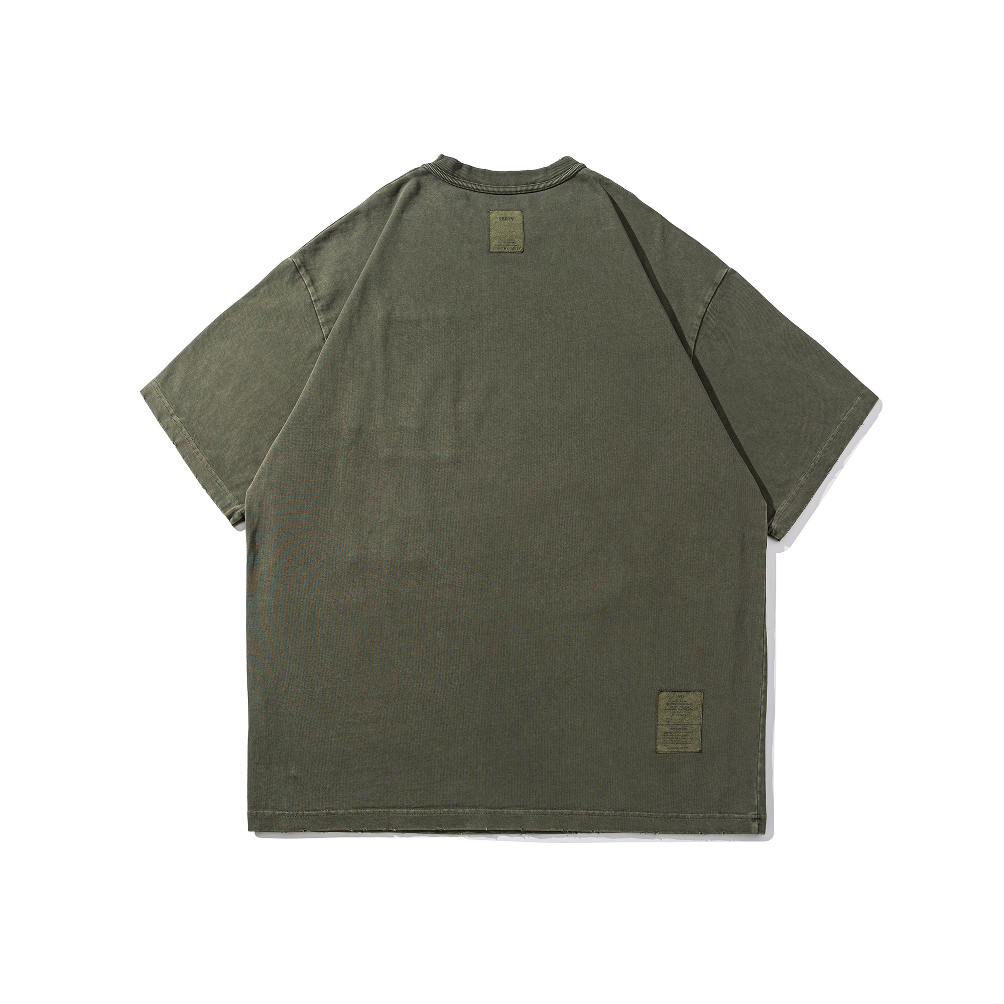 Men's Garment Dyed Vintage Distressed T-shirt - Heavyweight Cotton Graphic Tee