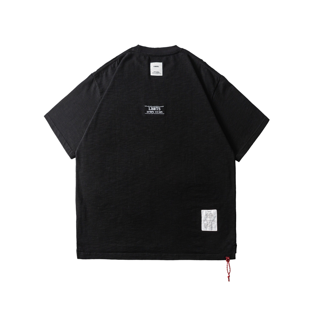 Men's Heavyweight Cotton T-Shirt - Embroidered Crewneck-Liberaturs