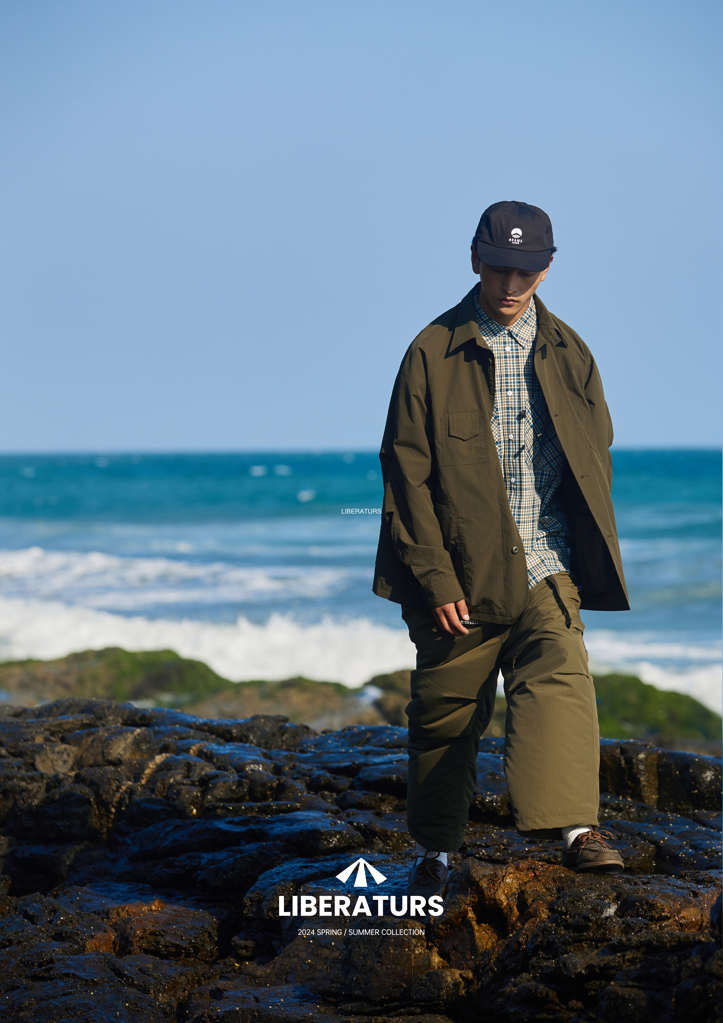 Men's Technical Blazer - Multi-Pocket Safari Jacket with Ripstop Fabric -Liberaturs