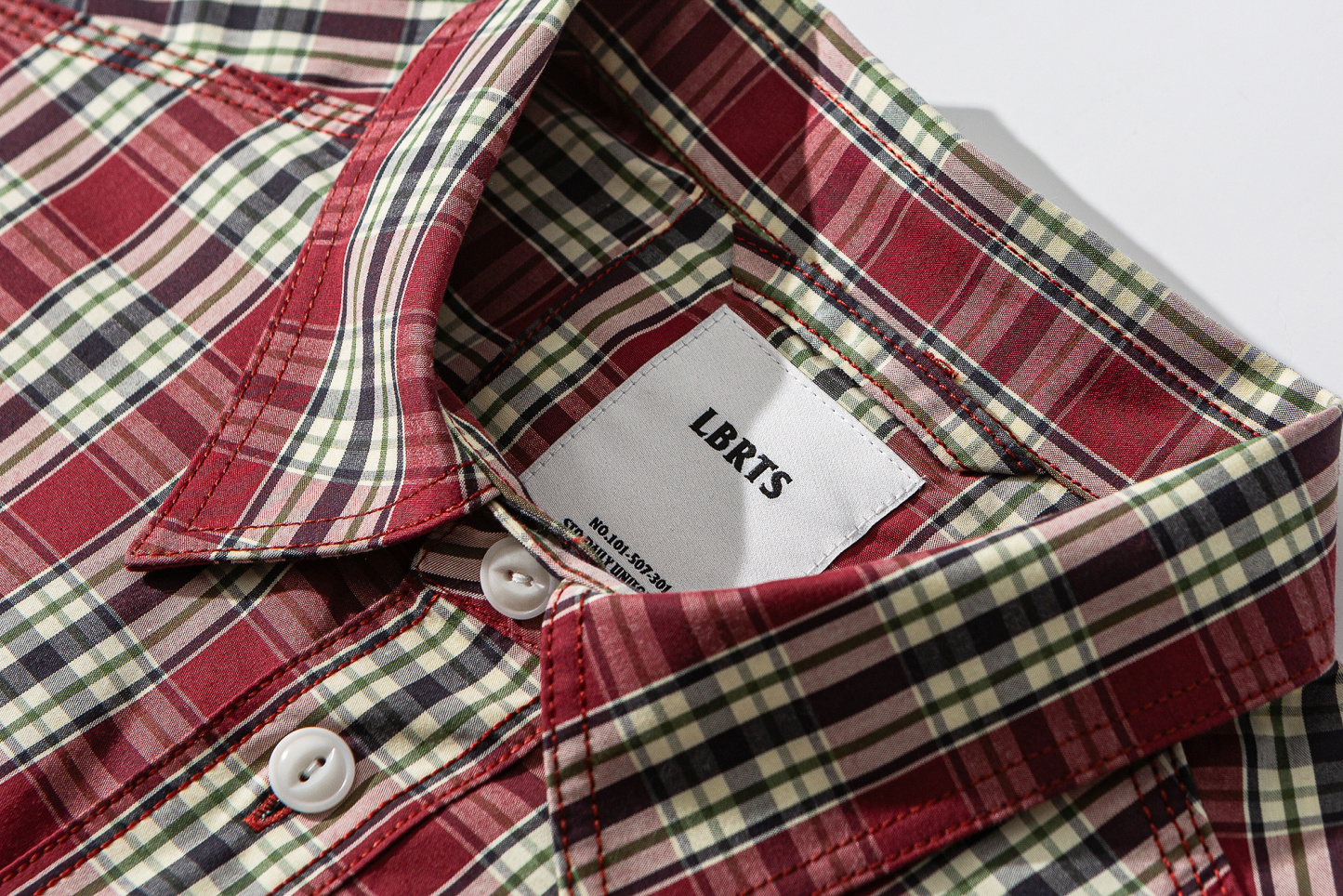 Vintage Red Plaid Shirt - Men's Brushed Cotton Flannel Shirt-Liberaturs