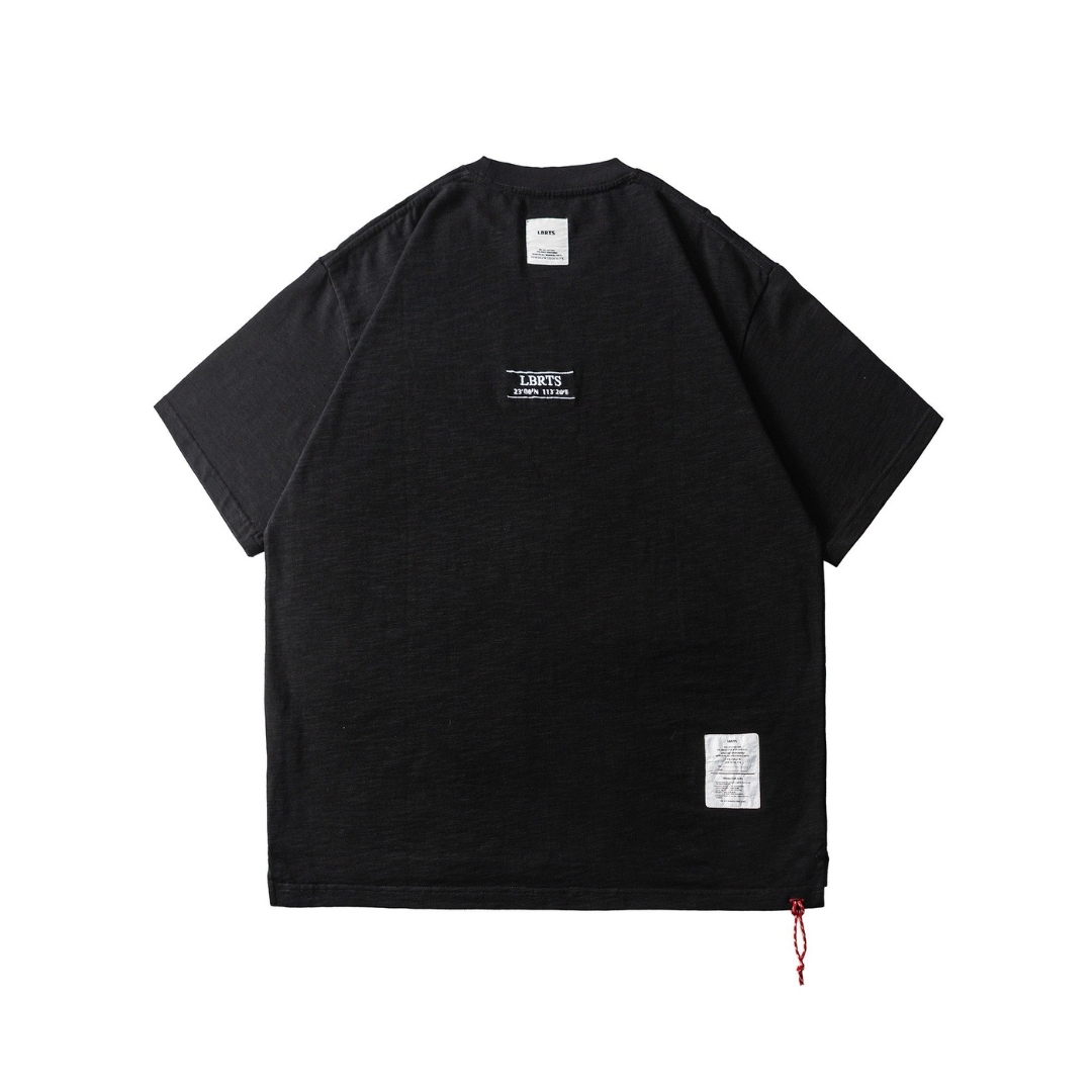 Men's Heavyweight Cotton T-Shirt - Embroidered Crewneck-Liberaturs