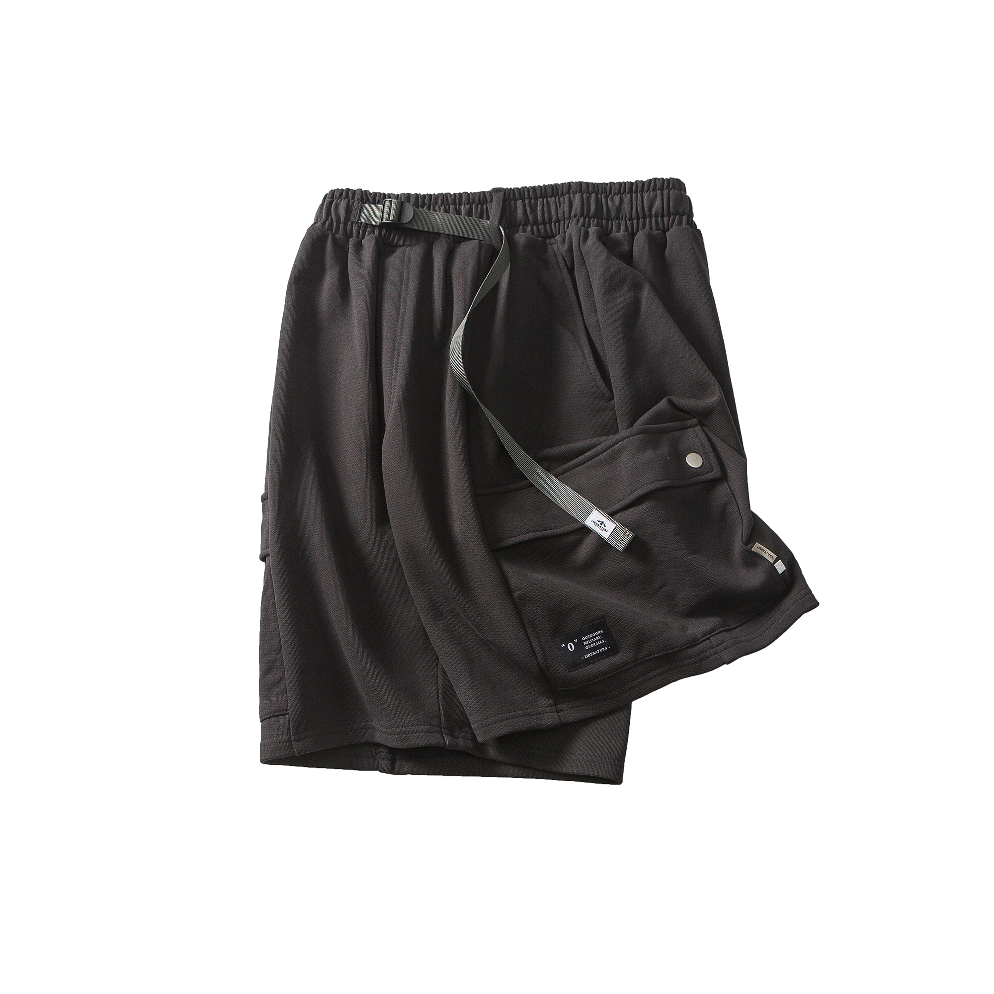 Men's Washed Vintage Cargo Sweat Shorts - Relaxed Fit Utility Cotton