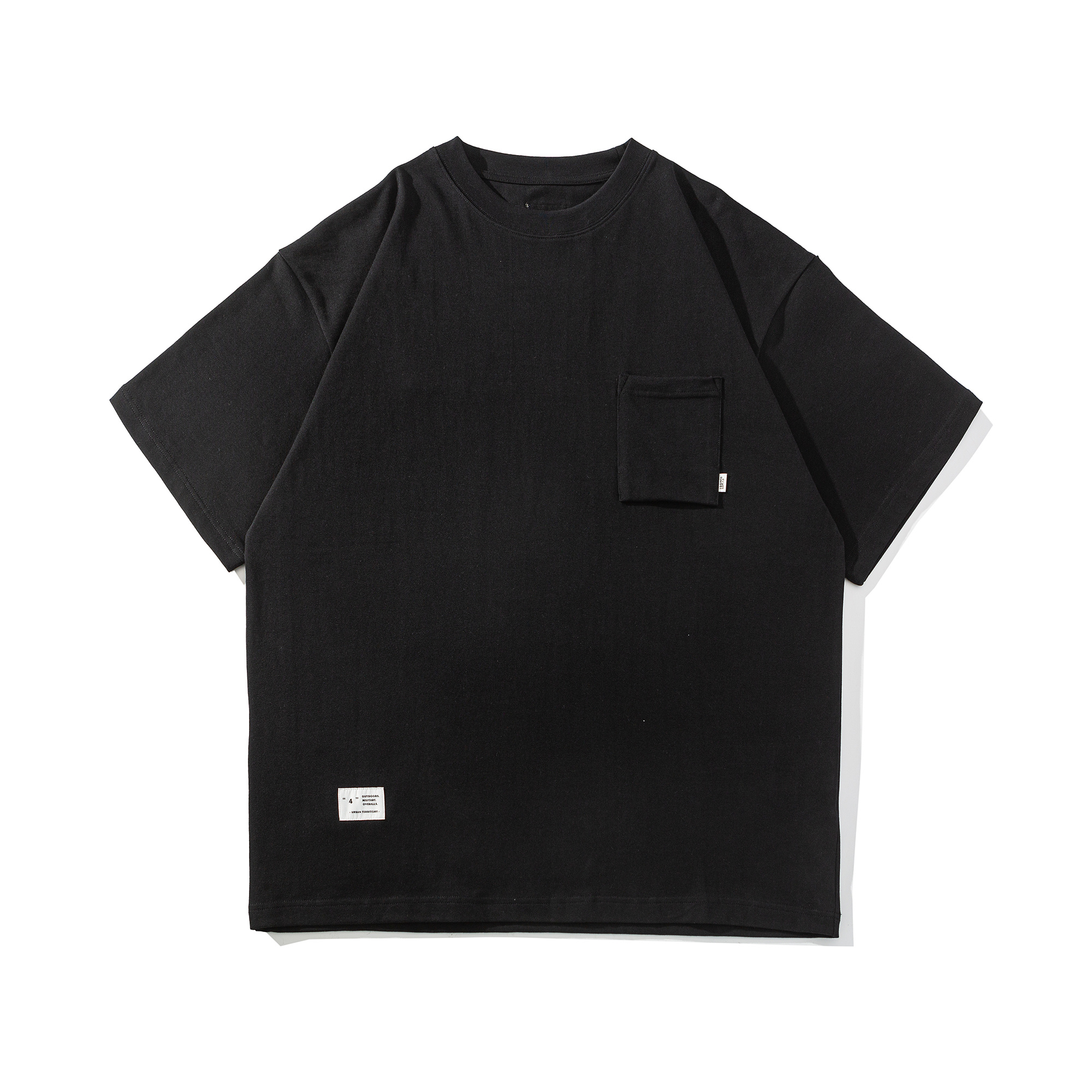 Men's Patch Print Crewneck T-shirt - Heavyweight Cotton