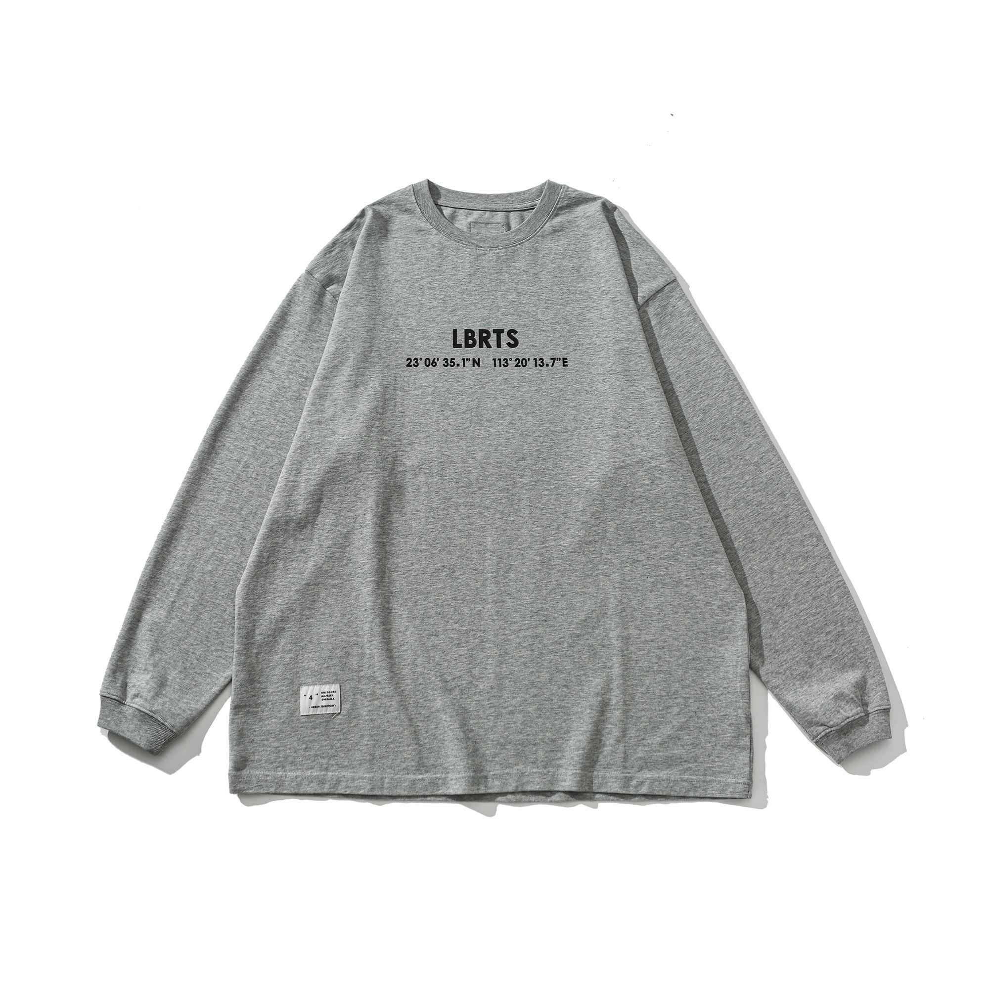 Men's 'Shark Sail' Graphic Long Sleeve Tee - 310gsm Heavyweight Crewneck 