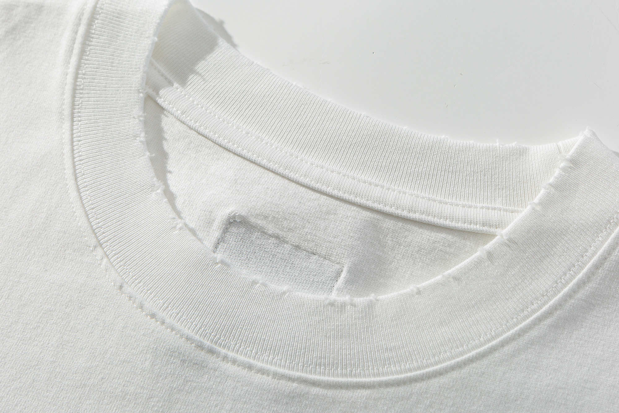 Men's Triple Pocket Distressed Crewneck T-shirt - Lightweight Cotton