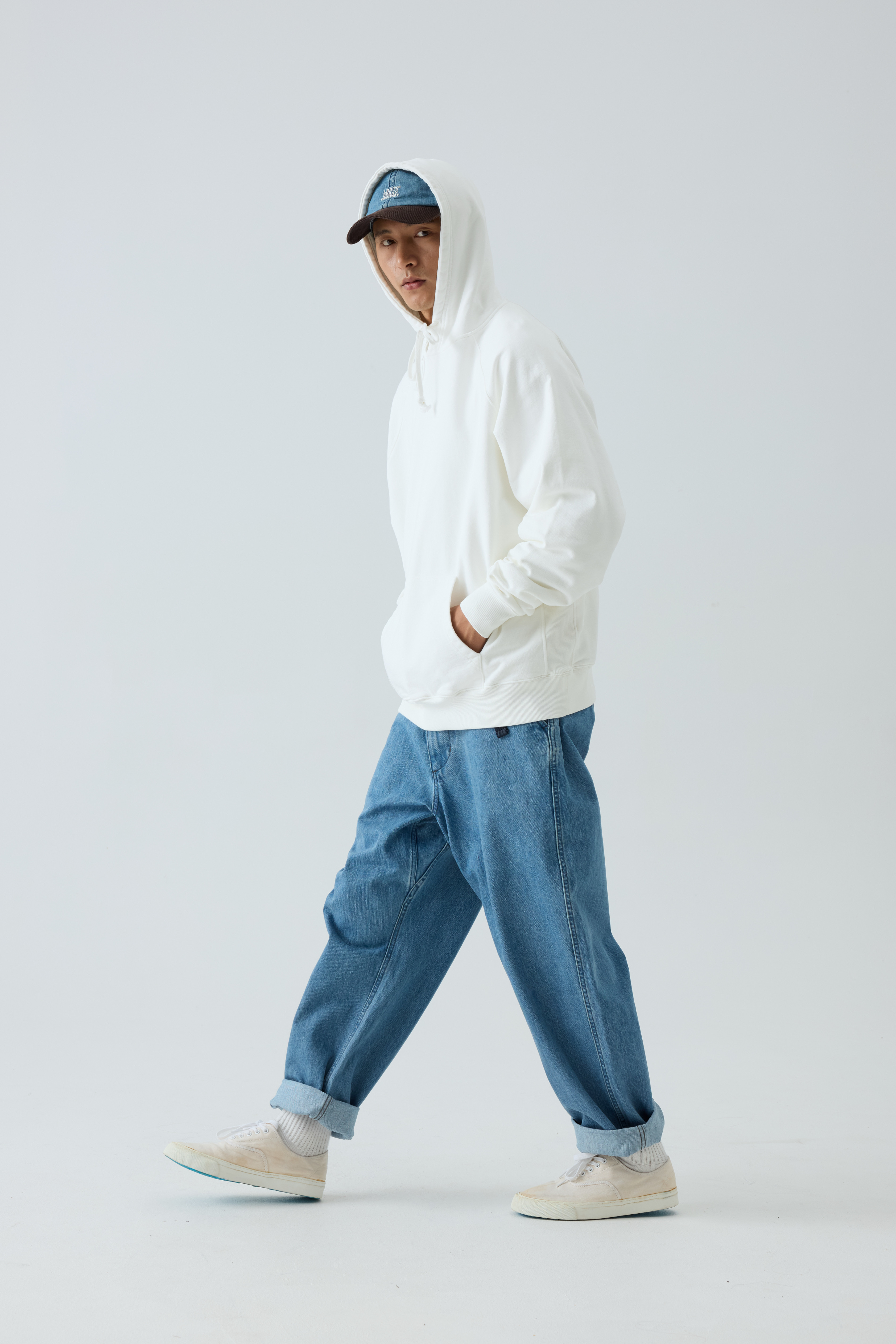 Men's Embroidered Hoodie - Heavyweight Pullover Cotton Blend Sweatshirt-Liberaturs