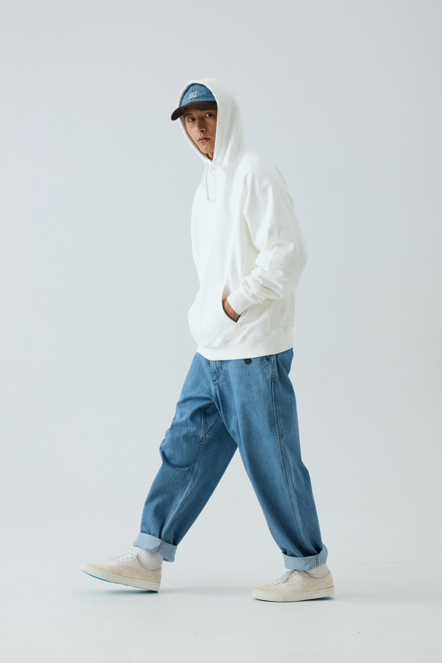 Men's Embroidered Hoodie - Heavyweight Pullover Cotton Blend Sweatshirt-Liberaturs