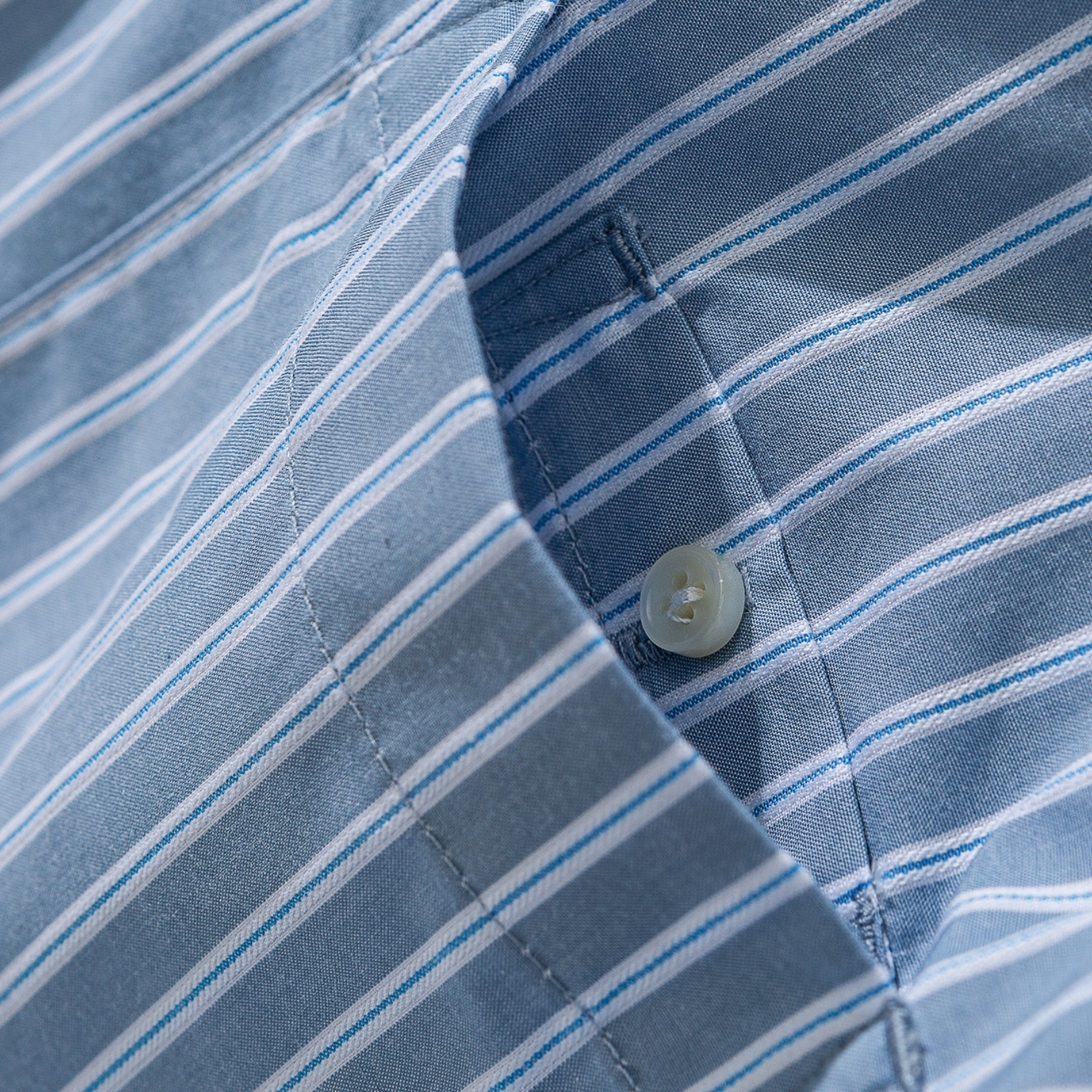 Men's Classic Pocket Shirt - Retro Military Oversized Stripe Shirt