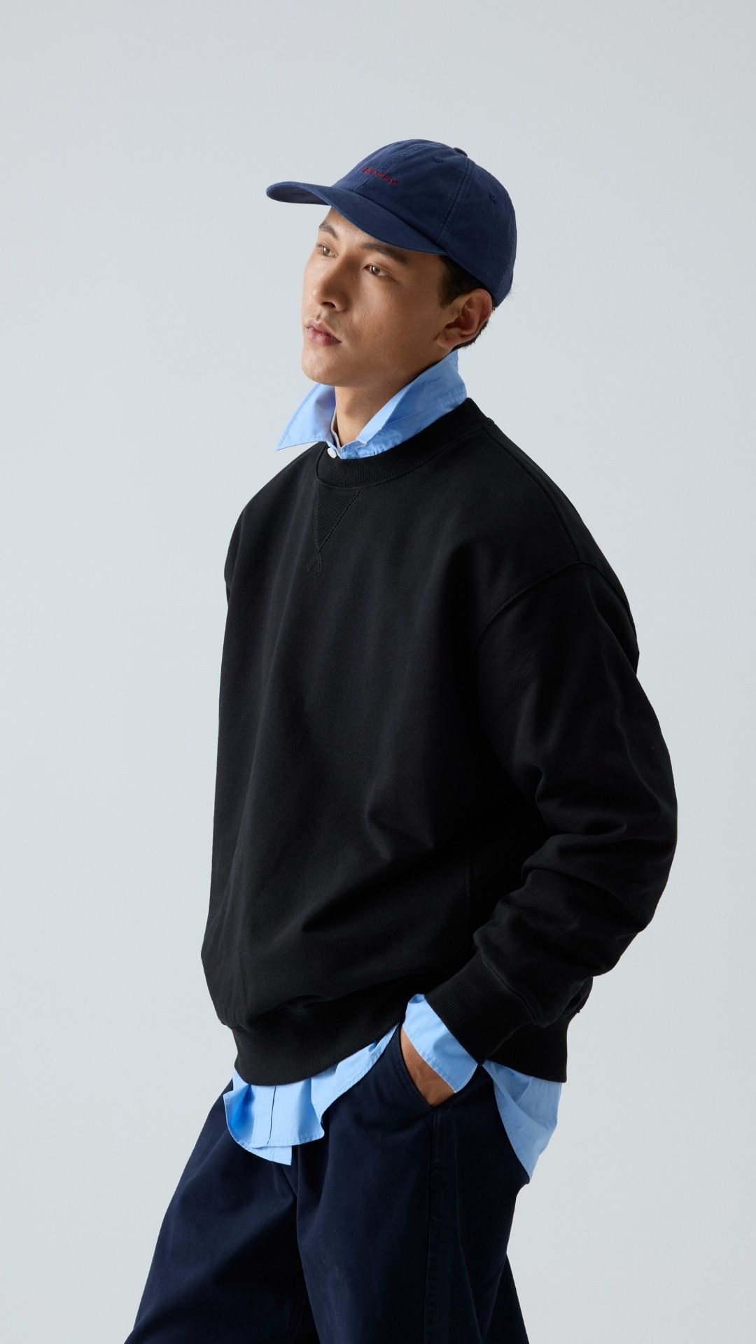 Men's Heavyweight Crewneck Sweatshirt - Embroidered Logo Pullover French Terry-Liberaturs