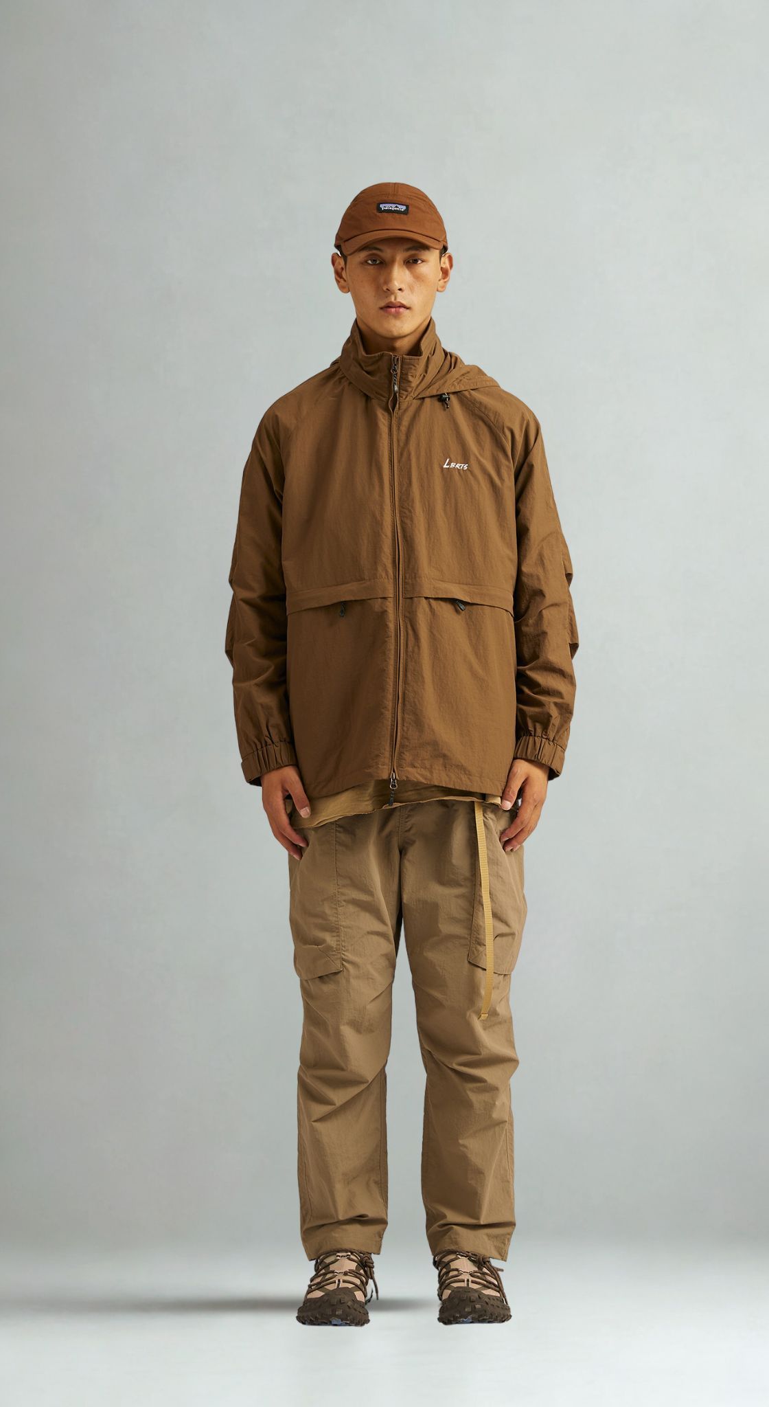 Men's Waterproof Hiking Jacket with Stowable Hood-Liberaturs