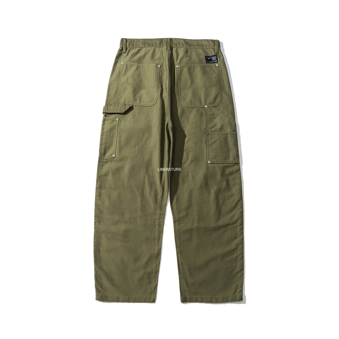Men's Logger Pants - 14oz Heavyweight Canvas Workwear Trousers -Liberaturs