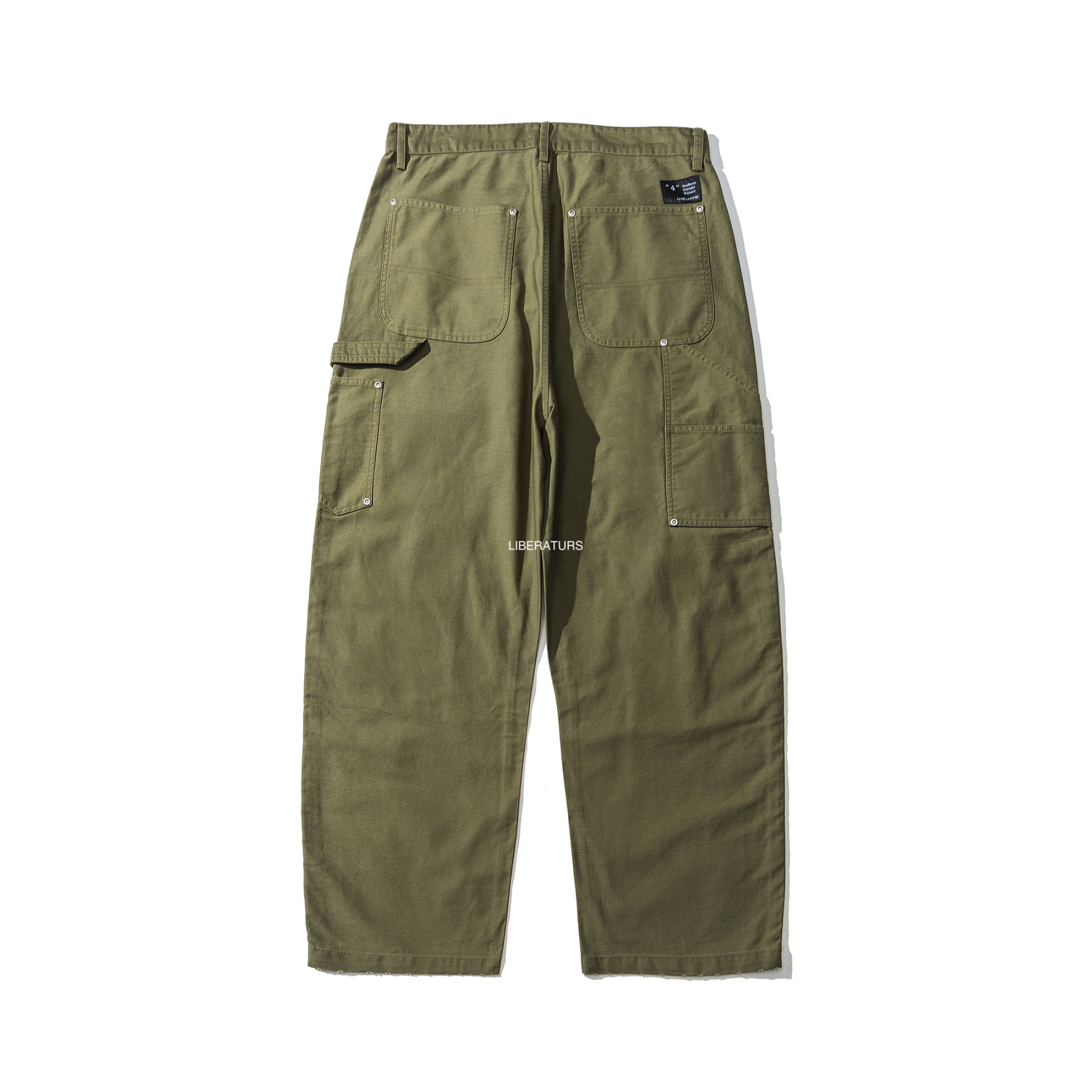 Men's Logger Pants - 14oz Heavyweight Canvas Workwear Trousers -Liberaturs