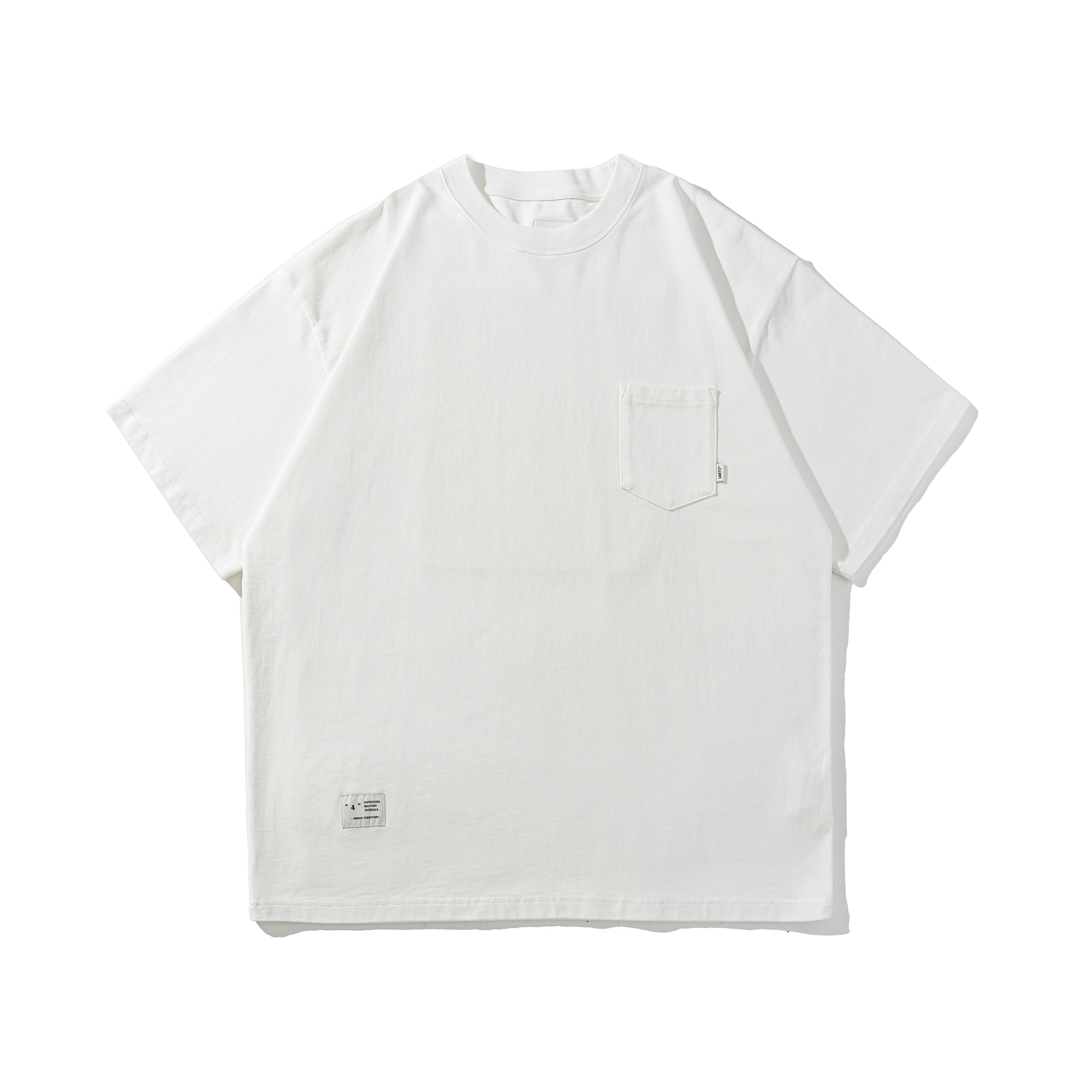 Men's Chest Pocket Print Crewneck T-shirt - Heavyweight Cotton
